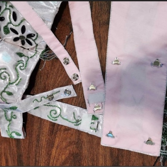 One of a Kind Belly Dance Costume Set Hand Made 36B - Picture 4 of 10